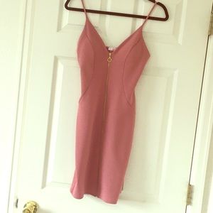 Rose & Gold Zipper Dress